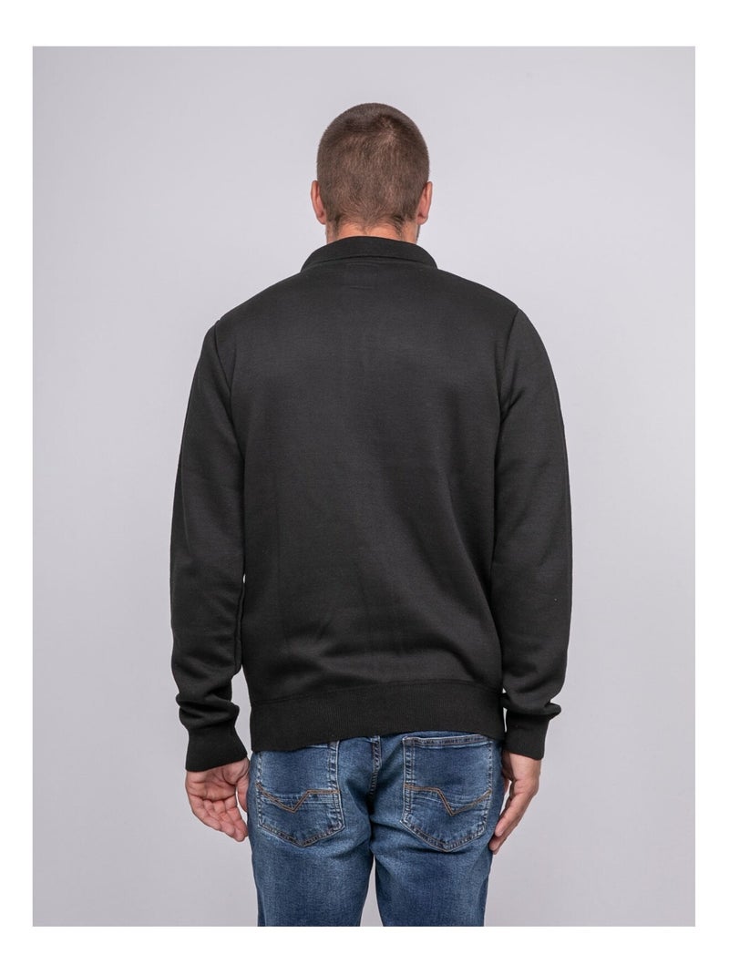 Cárdigan de cuello polo abotonado LATOMIA Negro - Kiabi