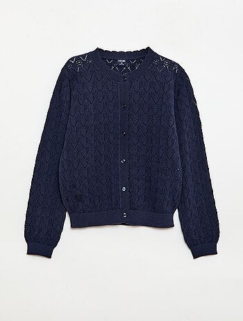 Cárdigan de fantasía en punto calado