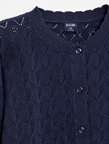 Cárdigan de fantasía en punto calado