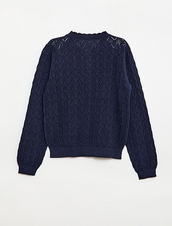 Cárdigan de fantasía en punto calado