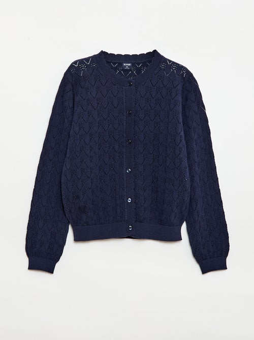 Cárdigan de fantasía en punto calado - Kiabi