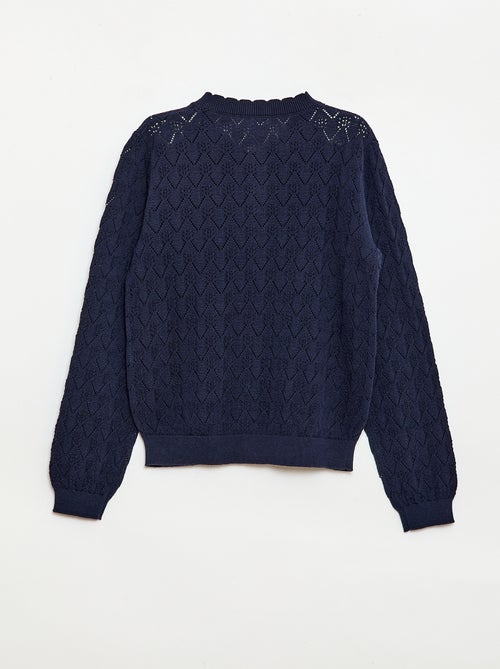 Cárdigan de fantasía en punto calado - Kiabi