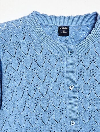 Cárdigan de fantasía en punto calado