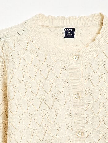 Cárdigan de fantasía en punto calado