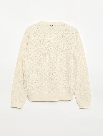 Cárdigan de fantasía en punto calado