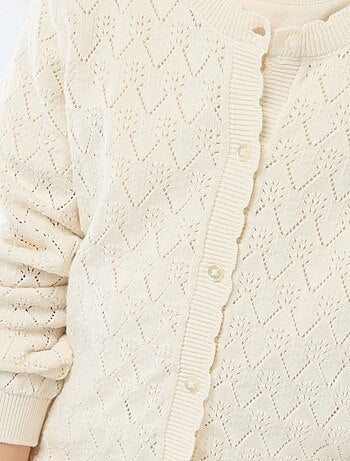 Cárdigan de fantasía en punto calado