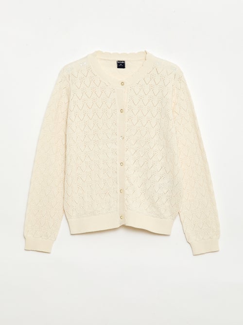 Cárdigan de fantasía en punto calado - Kiabi