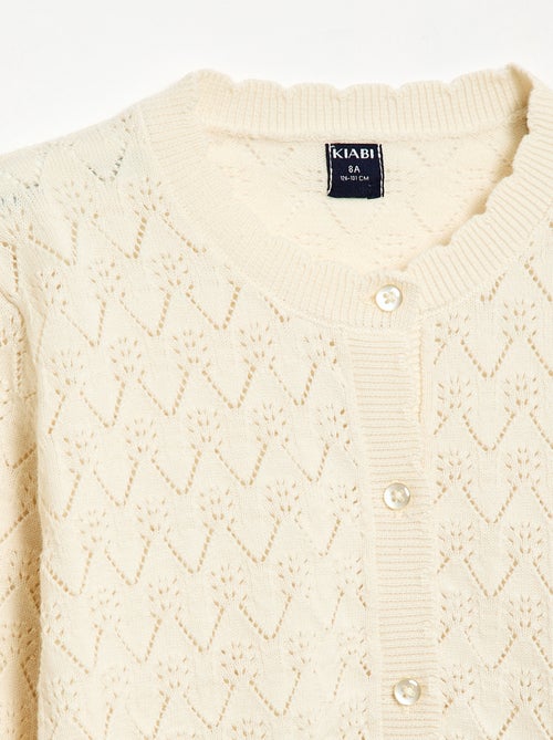 Cárdigan de fantasía en punto calado - Kiabi