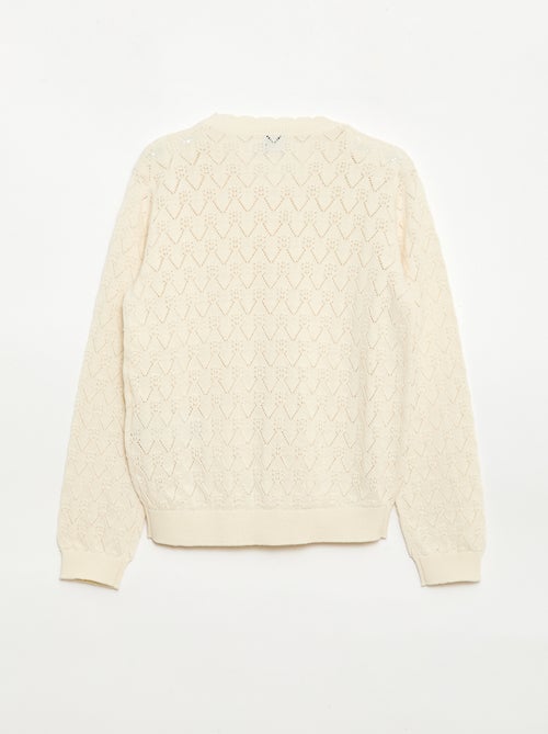 Cárdigan de fantasía en punto calado - Kiabi