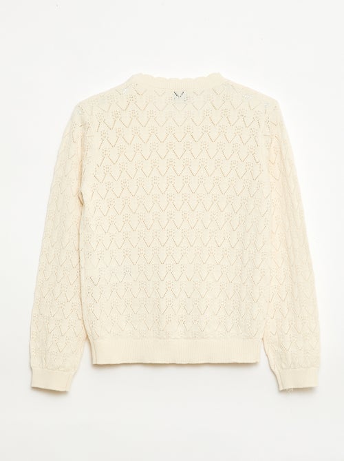 Cárdigan de fantasía en punto calado - Kiabi