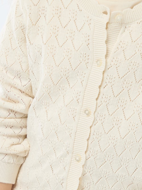 Cárdigan de fantasía en punto calado - Kiabi