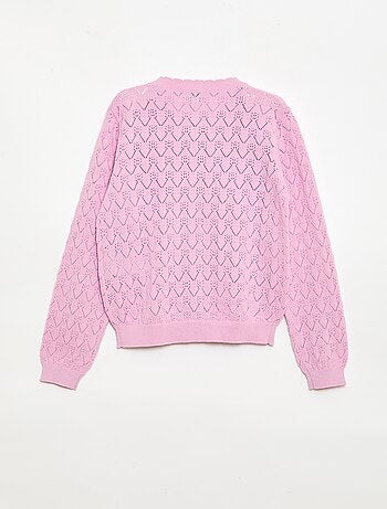 Cárdigan de fantasía en punto calado