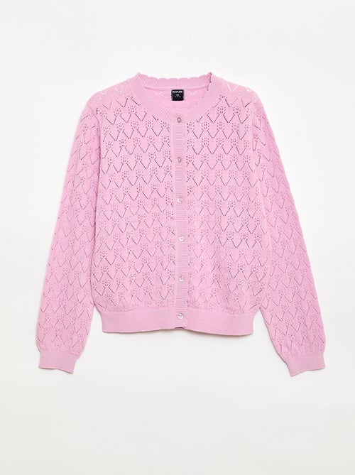 Cárdigan de fantasía en punto calado - Kiabi