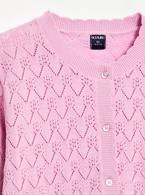 Cárdigan de fantasía en punto calado - Kiabi