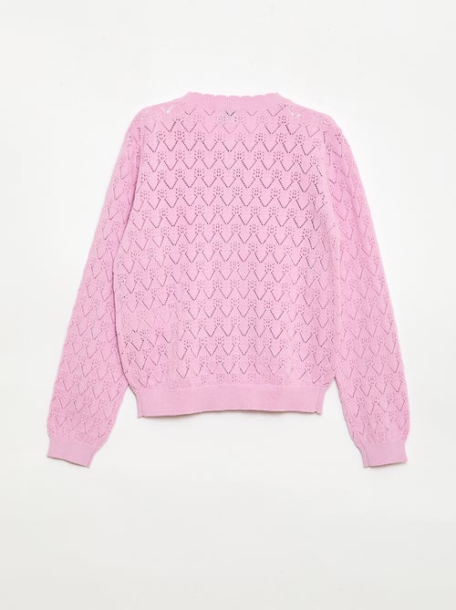 Cárdigan de fantasía en punto calado - Kiabi