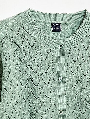 Cárdigan de fantasía en punto calado