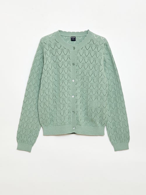 Cárdigan de fantasía en punto calado - Kiabi