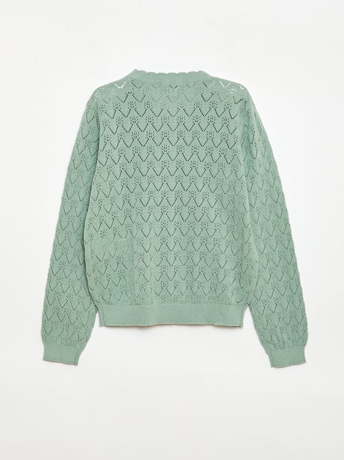 Cárdigan de fantasía en punto calado - Kiabi