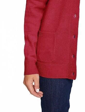 Cárdigan de largo medio con botones y cuello sastre - Afibel