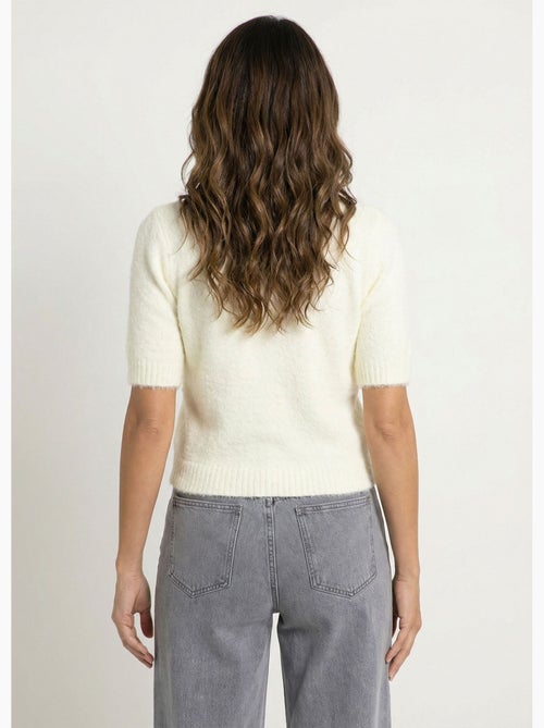 Cárdigan de manga corta con lana - AFIBEL - Kiabi