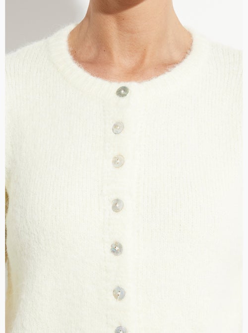 Cárdigan de manga corta con lana - AFIBEL - Kiabi