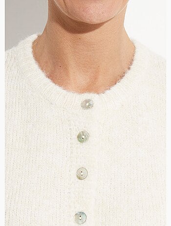 Cárdigan de manga corta con lana - AFIBEL