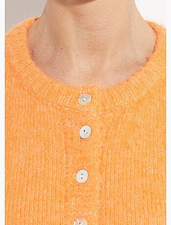 Cárdigan de manga corta con lana - AFIBEL