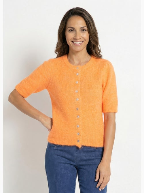 Cárdigan de manga corta con lana - AFIBEL - Kiabi