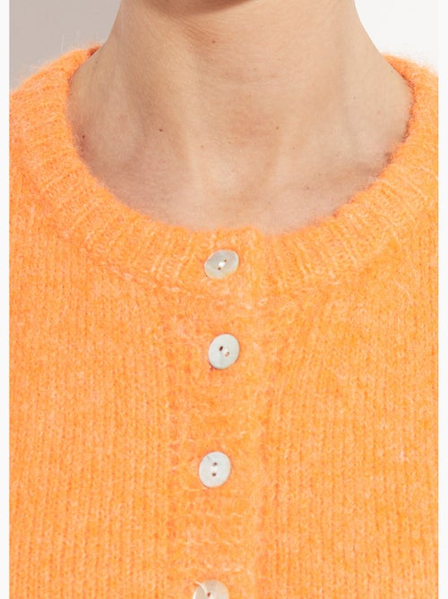 Cárdigan de manga corta con lana - AFIBEL - Kiabi