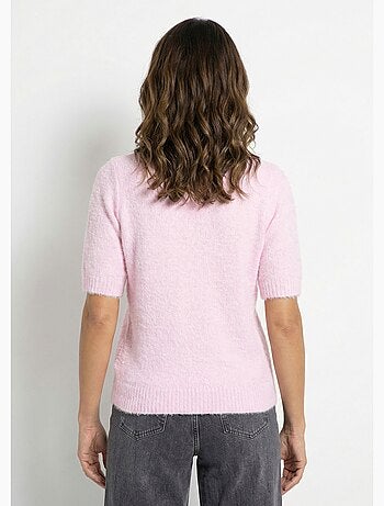 Cárdigan de manga corta con lana - AFIBEL