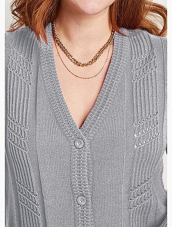 Cárdigan de manga larga con botones - Afibel