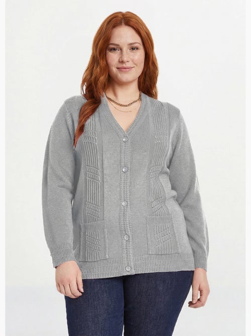 Cárdigan de manga larga con botones - Afibel - Kiabi