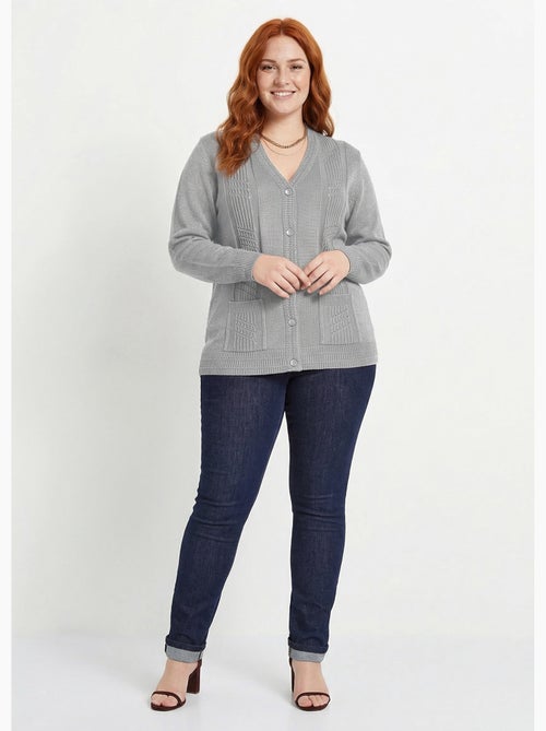 Cárdigan de manga larga con botones - Afibel - Kiabi