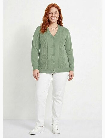 Cárdigan de manga larga con botones - Afibel