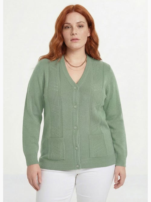 Cárdigan de manga larga con botones - Afibel - Kiabi