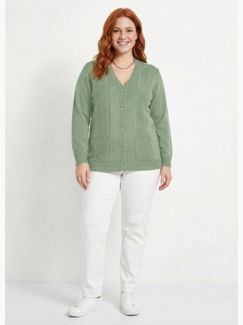 Cárdigan de manga larga con botones - Afibel - Kiabi