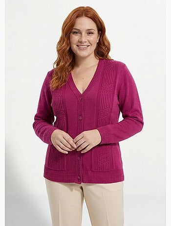 Cárdigan de manga larga con botones - Afibel