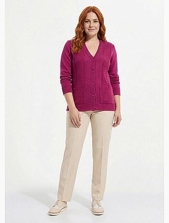 Cárdigan de manga larga con botones - Afibel