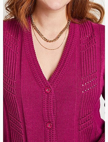 Cárdigan de manga larga con botones - Afibel