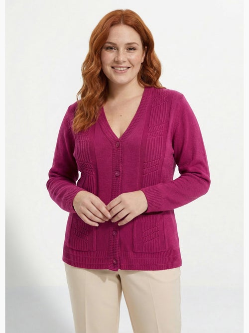 Cárdigan de manga larga con botones - Afibel - Kiabi