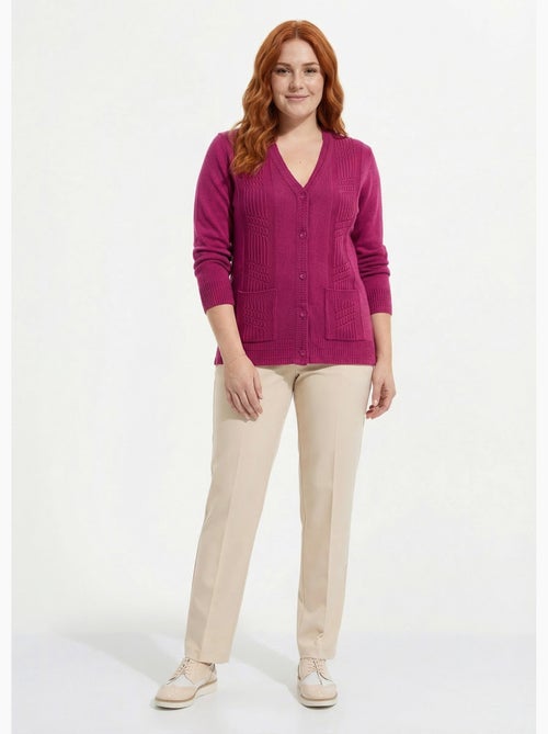 Cárdigan de manga larga con botones - Afibel - Kiabi