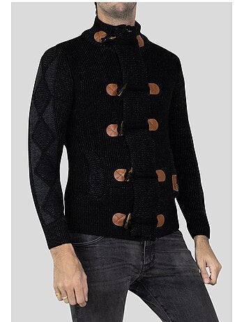 Cárdigan de manga larga y cuello redondo Kebello