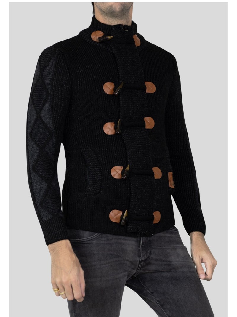 Cárdigan de manga larga y cuello redondo Kebello Negro Negro - Kiabi