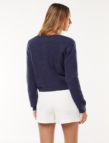 Cárdigan de mohair y lana mezclada