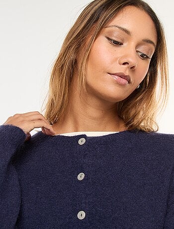 Cárdigan de mohair y lana mezclada