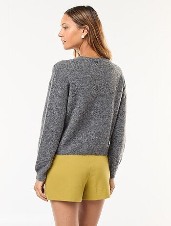 Cárdigan de mohair y lana mezclada