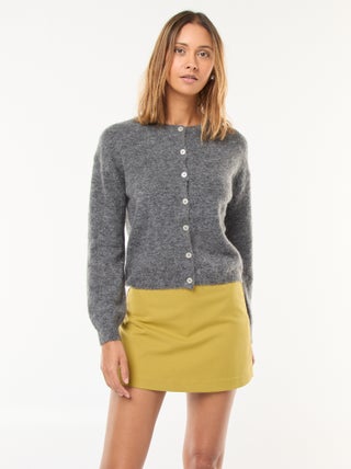Cárdigan de mohair y lana mezclada