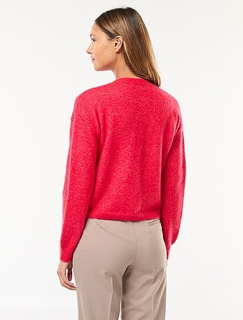 Cárdigan de mohair y lana mezclada
