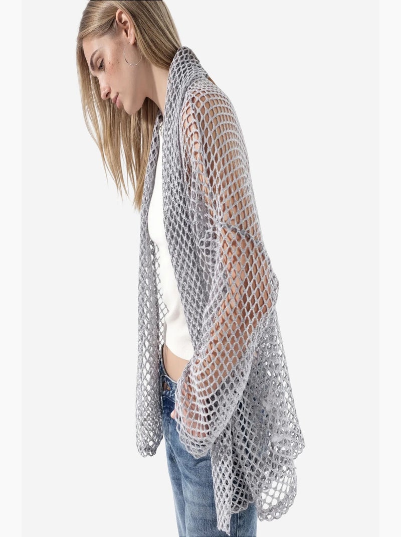 Cárdigan de mujer de mezcla de algodón busem Gris claro - Kiabi