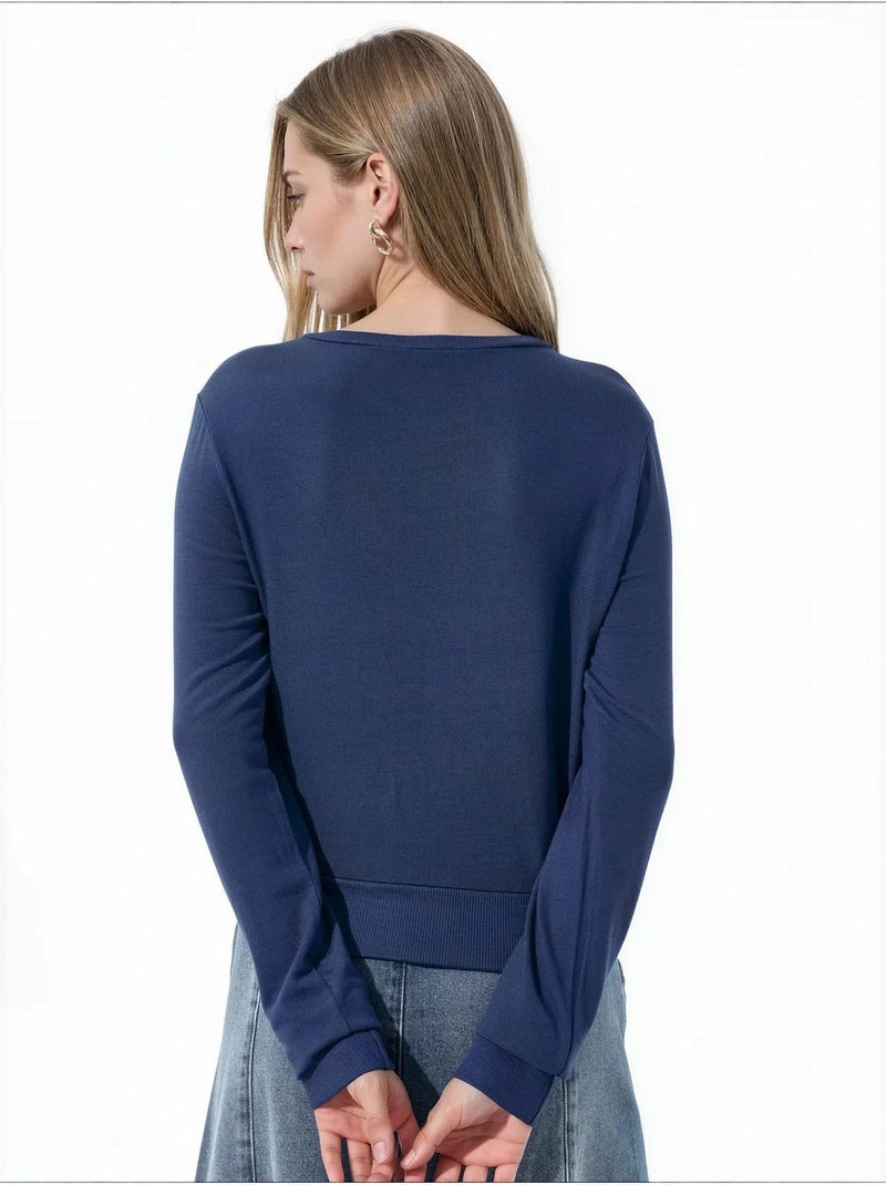 Cárdigan de mujer de mezcla de viscosa busem Azul marino - Kiabi